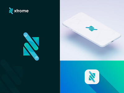 Xtrome logo design - X modern logo mark abstract app logo business logo company logo creative logo logo logo creator logo design logo designer modern logo