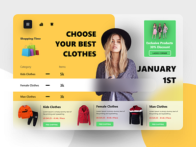 Clothing Web Design dress fashion home page interface landing page shopping ui ui design web webdesign website website design