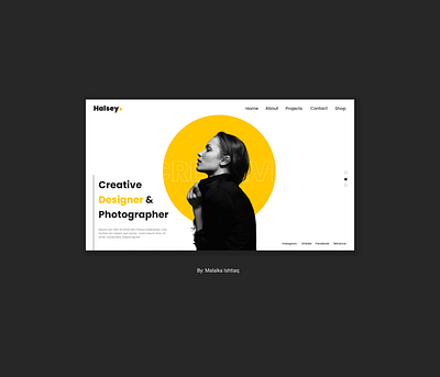 Designer & Photographer Website Design | UI/UX branding design designer flat minimal photographer ui ux web web design webdesign website website design