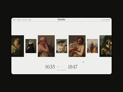 Layout (010) - Kombu® Artwork Gallery animation art artist clean culture gallery history image slider magazine minimal museum painter painting ui web webdesign website