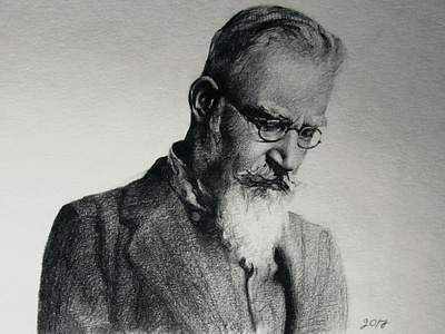 Bernard Shaw academic art artwork bernard black white drawing glasses pencil art pencil drawing portrait traditional traditional art writer