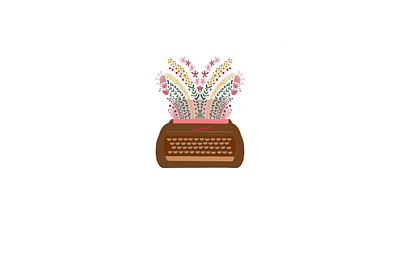 Typewrite some flowers. cards flat flower flower logo flowers illustration illustrations illustrator typedesign typewriter uidesign vector