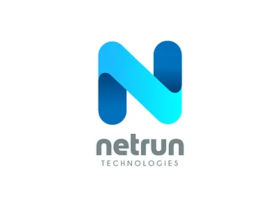 Netrun Technologies Logo design gradient graphic design logo logo design logos logotype minimal vector vectors