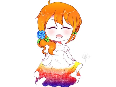 chibi chibi digitalart digitalartwork girl illustration