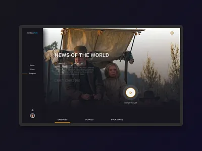 Cinema web page desing concept design ui ui design webdesign