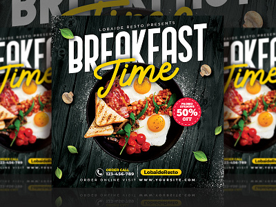 Food Flyer Template advertising breakfast flyer flyer design flyer template flyer template psd food flyer instagram banner instagram template menu menu card menu design psd mock up psd template restaurant flyer restaurant menu restaurant menu design template template design templates