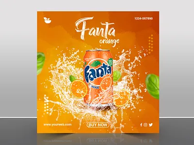 Fanta Drinks AD banner cold drinks ad drinks ad drinks banner facebook ad facebook ads facebook post fanta ad banner instagram ad instagram banner instagram post social media ad social media advertising social media design