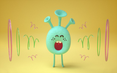 Loud 3d character cinema4d design illustraion illustration octane