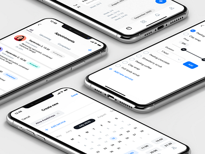 Booking app app bet calendar ios iphone menu mobile mobile app mockup trend ui ux ux ui