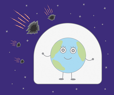Protect character characterdesign characters earth earth character earthday education enviroment environment art environment design environmental problems illustraion illustration illustration art illustration digital illustrations planet earth space vector
