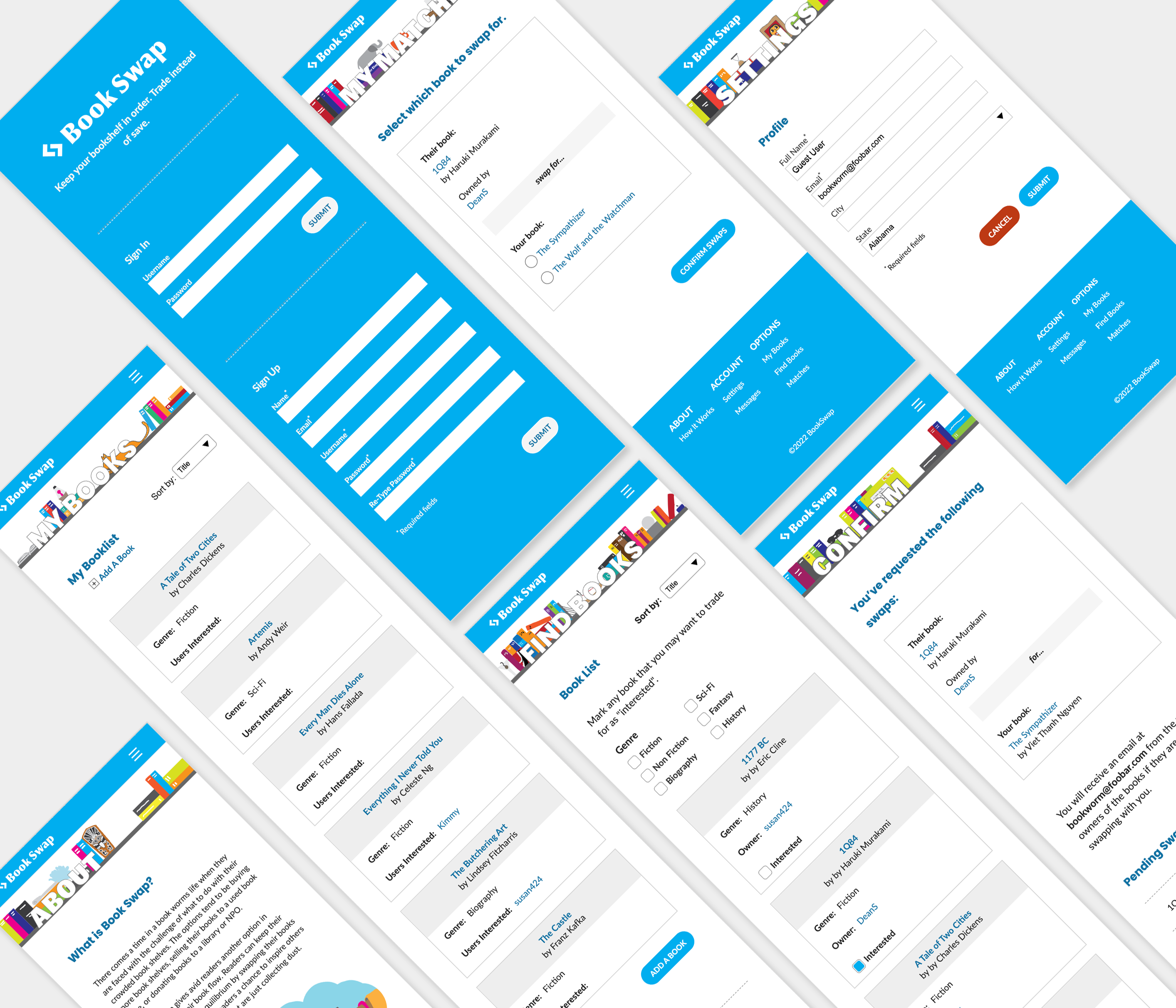 BookSwap app design ui ux design