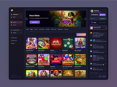 Sherbet - Casino app candy casino crypto dark mode games nft ui ux versus