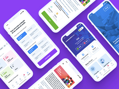 Brazil’s Official COVID-19 App #03 brazil coronavirus covid covid 19 covid19 health health app healthcare mobile pandemic purple symptom ui ux