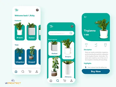 Plant store adobe adobe illustrator blue logo plant plant love save earth simple logo simple logo design store ui ux uidesign yellow