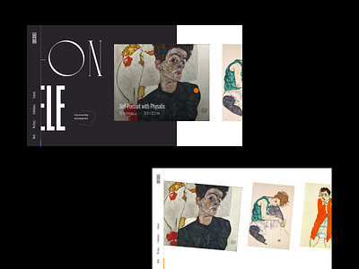 Egon Schiele – Portfolio Exploration II grid layout portfolio typography web design website