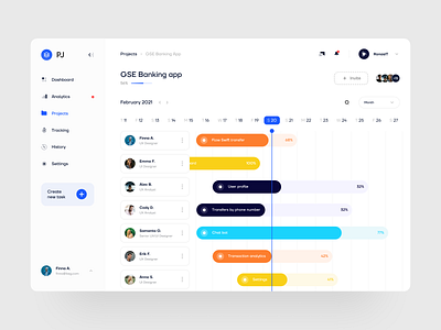 Team Management Website Dashboard analytics calendar dashboard management mvp project project management project management tool ronas it software team timeline ui ux web web design website