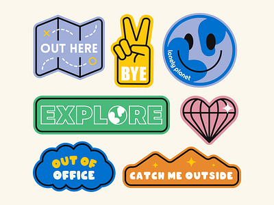 Travel stickers earth globe love ooo peace planet stickers travel traveling travelstickers world