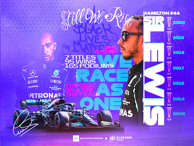 STILL WE RISE branding design formula1 graphic lewis hamilton photoshop poster sports typography