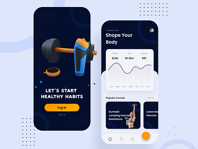 fitness App exploration 3d 3d art 3d artist app design art design fitness fitness app gym illustration illustration art minimal mobile mobile app modern sport ui ux web