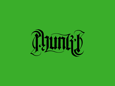 PhunkB Logotype ambigram branding design hip hop koma logo music phunkb typography
