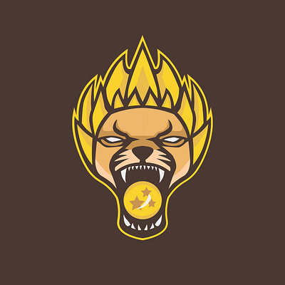 Goku lion art branding clean design graphic design illustration illustrator logo minimal pintrest