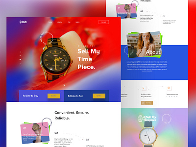 watch landing colors ecommerce exploration gradient grid interaction interface landing landing page layout minimal product design trending typogaphy ui ux visual watch web website