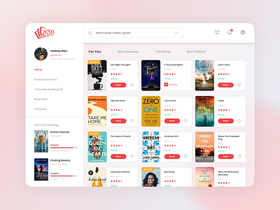 Akara - Reading Website bookapp books bookshop bookweb design home reading app reading website ui uiux ux uxdesign website