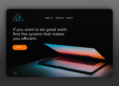 Tech UI Homepage design minimal ui