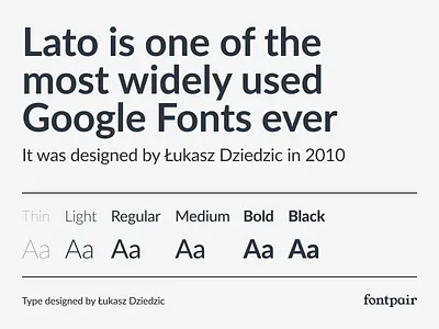 Lato - Sans-Serif Google Font font font pair font pairing fontpair fonts google font google fonts googlefonts lato lato font lato typeface sans serif sanserif sansserif typeface typography