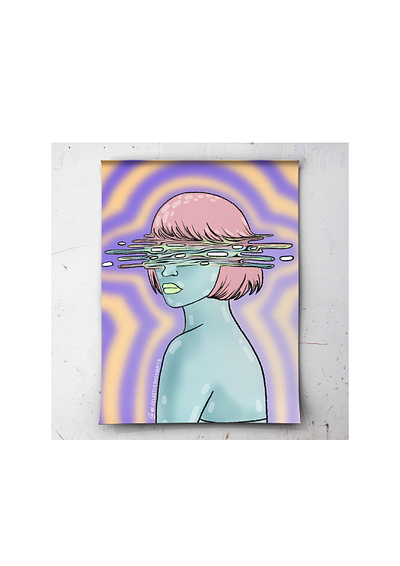 Hazy (1/2) design digital illustration digitalart illustration procreate art psychedelic psychedelic art psychedelicart