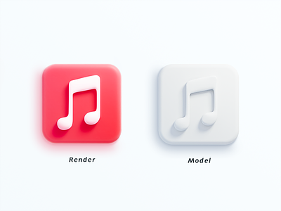 Music Icon 3d color design icon illustration logo ui