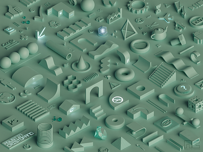 • In my head • 3d 3d art 3d artist blender concept design illustration modern product render