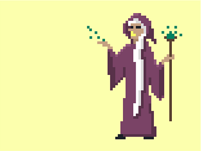 Pixel Witch 8 bit 8 bit art 8bit magic magical pixel pixel art pixels purple witch yellow