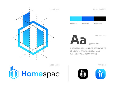 Branding - H + Home Logodesign - Brand Style guidelines Identity a b c d e f g h i j k l m n app logo design brand guideline brand identity brand style branding creative design designer h logo home logo design house logo construction logo designer logo grid logo identity logo process logo system logo trends 2021 property logo real estate visual identity