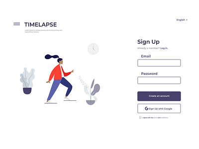 Sign UP daily ui design minimal ui web