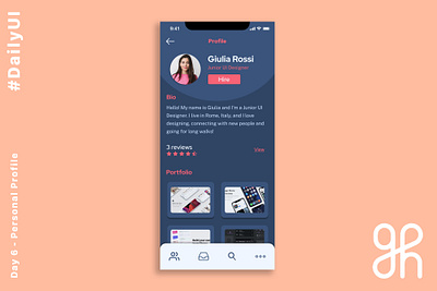 DailyUI Challenge - 006 Personal Profile