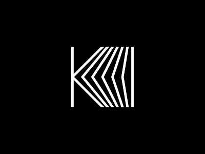 Ki Projects logo design brand identity branding camera film geometric k logo letter k lettermark lines logo logo design logomark minimal monogram photography play production simple visual identity