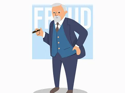 Sigmund Freud Illustration digital art digital illustration illustraion illustration art