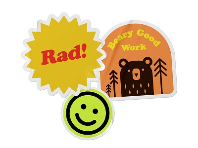 Motivational stickers #2 badge design flat icon illustration sticker stickers vector