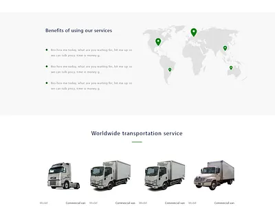 Shipping company landing webpage uiux webdesign website