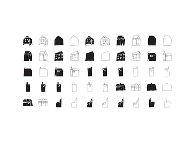 Pozega city life icon set abstract architecture blackandwhite branding chirch city croatia design flat graphicdesign home house icon icon set illustration illustrator leyers pattern ui vector