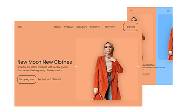 Landing page Tokistore design front end frontend development ui design uiux web design website design