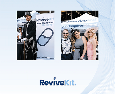 Event Booth Design for Revivekit Supplements banner design banners booth booth design deighton cup design design supplement label design supplements