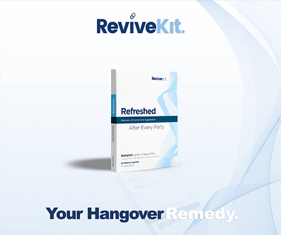 ReviveKit Supplement Branding Package Design design fda approved package design package mockup pills supplement supplement label design supplements