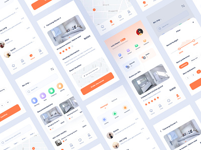 Renting App app design icon ui ux