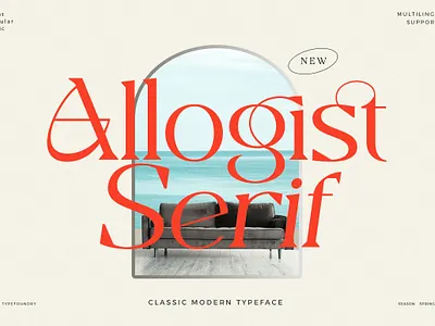 Allogist - Modern Classic Typeface branding design elegant headline logo modern poster pretty quotes stylish