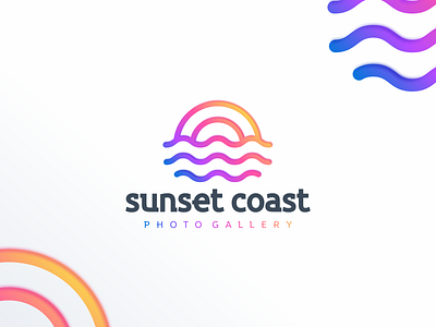 Sunset Coast app branding coast design flat graphic design icon logo sunset sunset logo ui ux