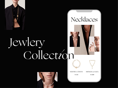 Jewelry Website Concept art design minimal typography ui ux web website