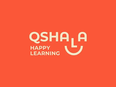 Qshala Happy Learning Logo branding branding and identity branding design india india logo indian branding learning logo design logo face smile smile logo smiley face