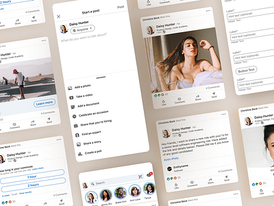 A warmer, more inclusive Linkedin clean collaboration interaction ios linkedin mobile rwd systems ui ui kit ux web white